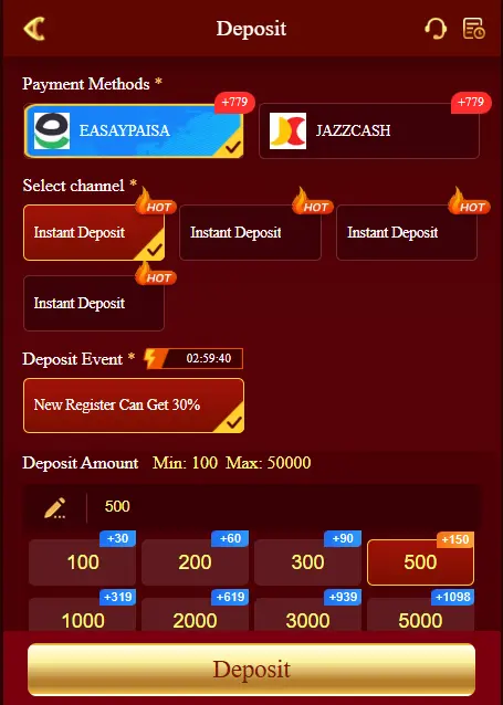 pk3 game deposit