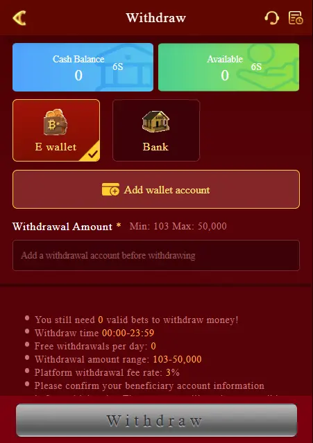 pk3 game withdraw