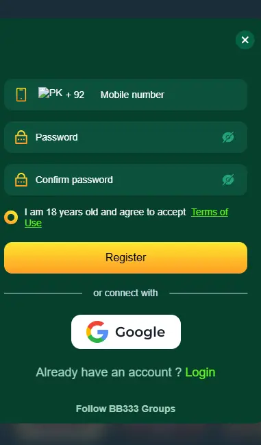 login to BB333 Win big
