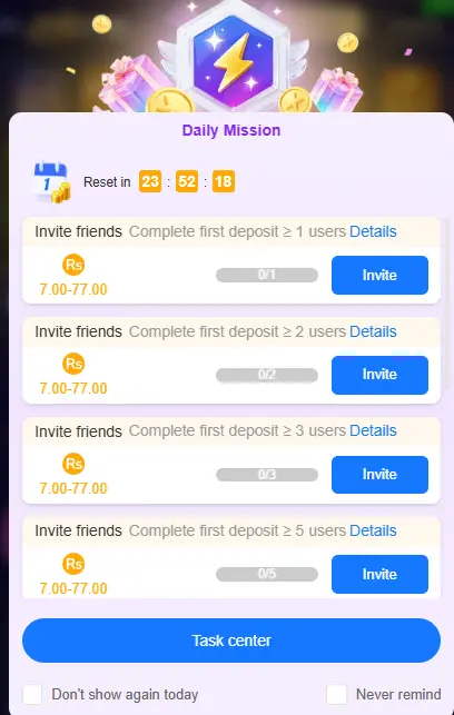 Get daily missions of RS778 game